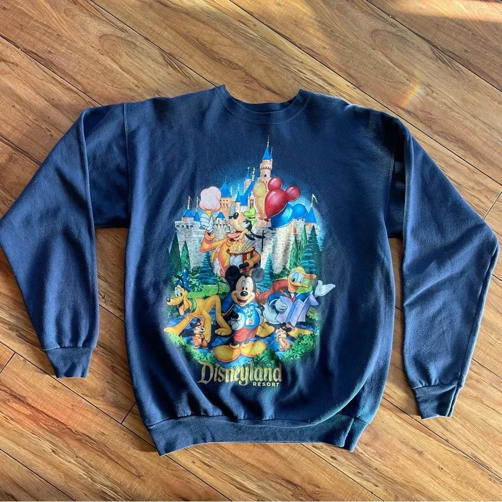 Hanes Navy Blue Disney Sweater Men Size Medium